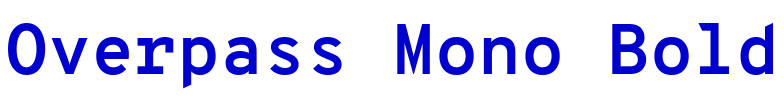 Overpass Mono Bold шрифт